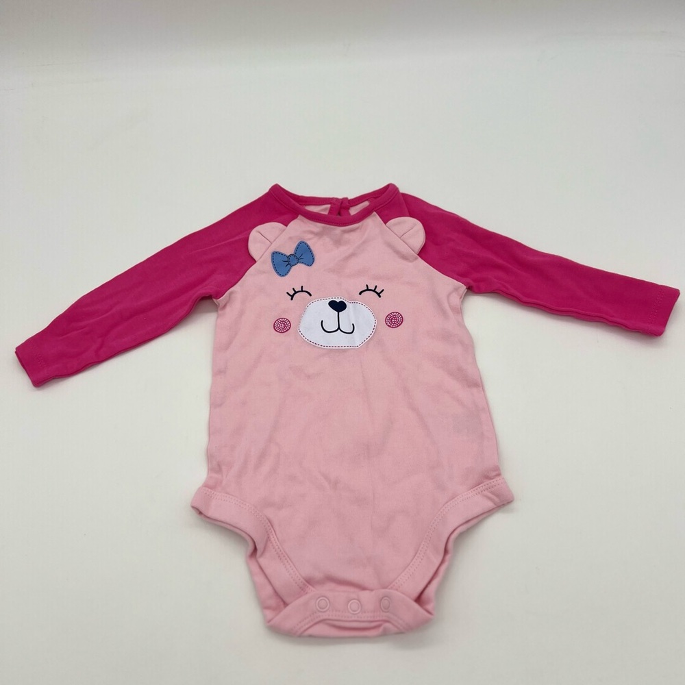Garanimals Baby Girl Long Sleeve Pink Puppy Jumpsuit Long Sleeves 12 M